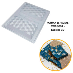 1~4 Forma Bwb Com Silicone Para Chocolate Cód.9891-Tablete 3D