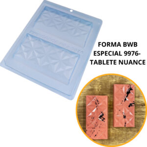 1~4 Forma Bwb Com Silicone Para Chocolate Cód.9976-Tablete Nuance 3D