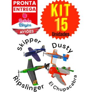 15 Avião Planador Voa Kit Festa Aniversario dia da Criança Prenda