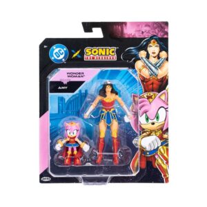 2 Bonecas Articuladas Da Amy e Mulher Maravilha Sonic Warner