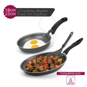 2 Frigideiras Alegrete Enjoy Franc Cinza 18 22 C Espatula