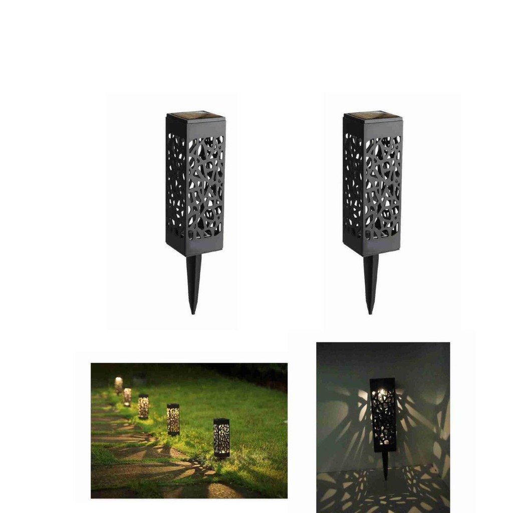 2 Luminárias Balizadoras Solar Sem Fio C Led Dni6113