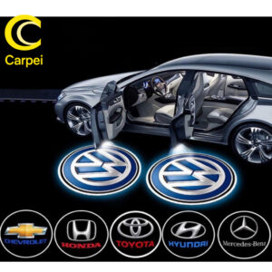 2 Pcs Lâmpada LED Sem Fio Para Carro Projetor De Luz Laser com Marca — TV e Vídeo