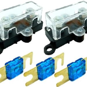 2 Porta Fusível Tampa Acrílico Som Automotivo Midi e 3 Fusíveis 60