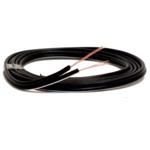 20 Metros Fio Paralelo 2×0,50mm Alto Falante Emborrachado Preto
