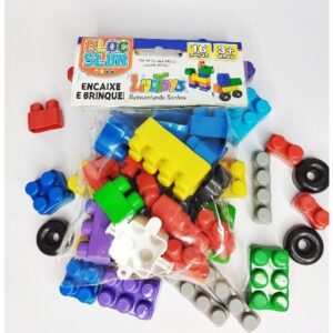 20 Pct Bloco De Montar 16 Peças Brinquedo Educativo Infantil Didático