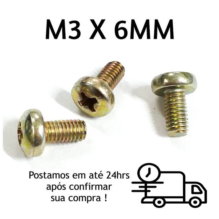20 Peças Parafuso Máquina Panela Phillips M3 X 6mm — Cozinha e Utensílios