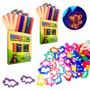 25 Cx Massinha de Modelar 25 Cortador Molde Forminha Kit Festa — Brinquedos