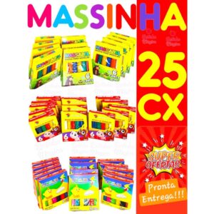 25 Cxs De Massinha De Modelar Kit Festa Para Lembrancinha Aniversario