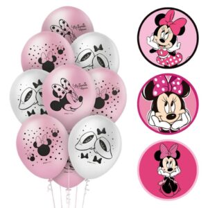 25~125 Balao Latex Redondo 9 pol. Minnie Mouse Rosa Regina