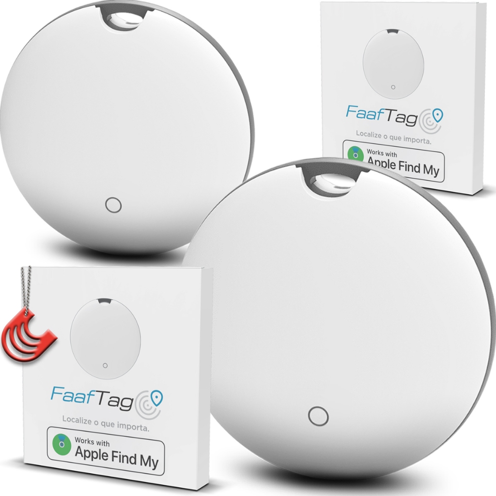 2x Tag Localizador Gps pelo Aplicativo Buscar iPhone Faaftech Faaftag
