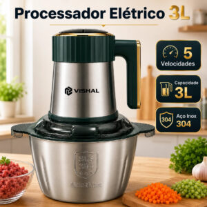 3 Litros Processador de Alimentos 5 Velocidades 110V 220V Picador
