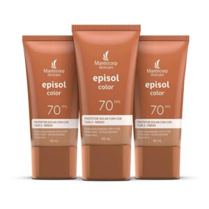 3 Protetor Solar Episol Color Tom 3 Medio Fps 70 40ML