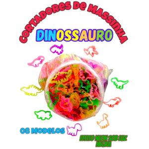 30 Cortador Dinossauro Forminha Massinha de Modelar Molde Aniversario
