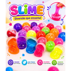 30 Geleca Slime Amoeba Para Kit Festa Infantil Lembrancinha