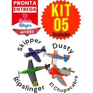 5 Avião Planador Para Kit Festa Aniversario dia da Criança Prenda