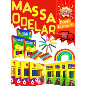 5 Caixinha Massinha De Modelar Colorida Motora Lembrancinha Kit Festa