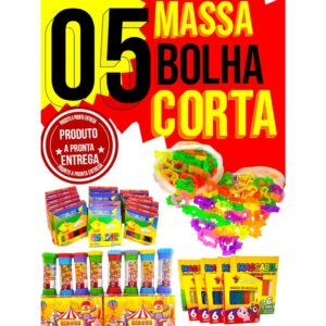 5 Cx Massinha de Modelar 5 Bolha de Sabao 5 Cortador P Kit