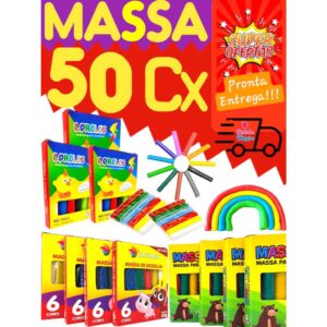 50 Cxs De Massinha De Modelar Kit Festa Para Lembrancinha Aniversario