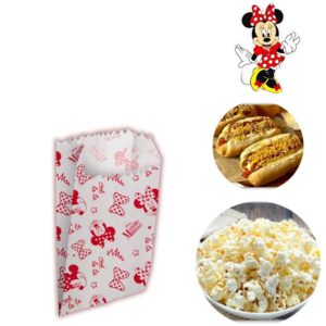 50~250 Saco DE Pipoca Hot Dog Minnie Mouse Regina