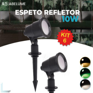 6 Luminária Espeto Jardim 10W LED Luz de Gramado À Prova D'àgua