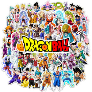 60 Adesivos Variados Goku Vegeta Freeza Majin Boo Super Sayajin — Material Escolar