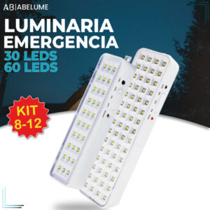 9-12 Luminárias Emergência Lâmpada 30 ou 60 Leds Recarregável Bivolt — Decoração