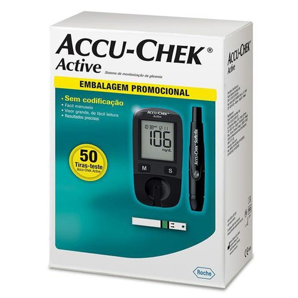 Accu Chek Active Kit Monitor Lancetador 50Tiras Roche
