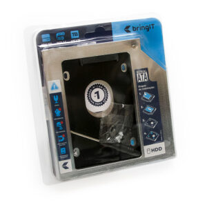 Adaptador caddy para segundo HD ou SSD 9.6mm p Notebook