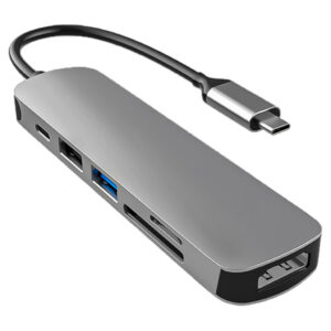 Adaptador Hub USB Tipo C Thunderbolt Hdmi 4k Usb 3.0 Cinza Computador — Celulares e Acessórios