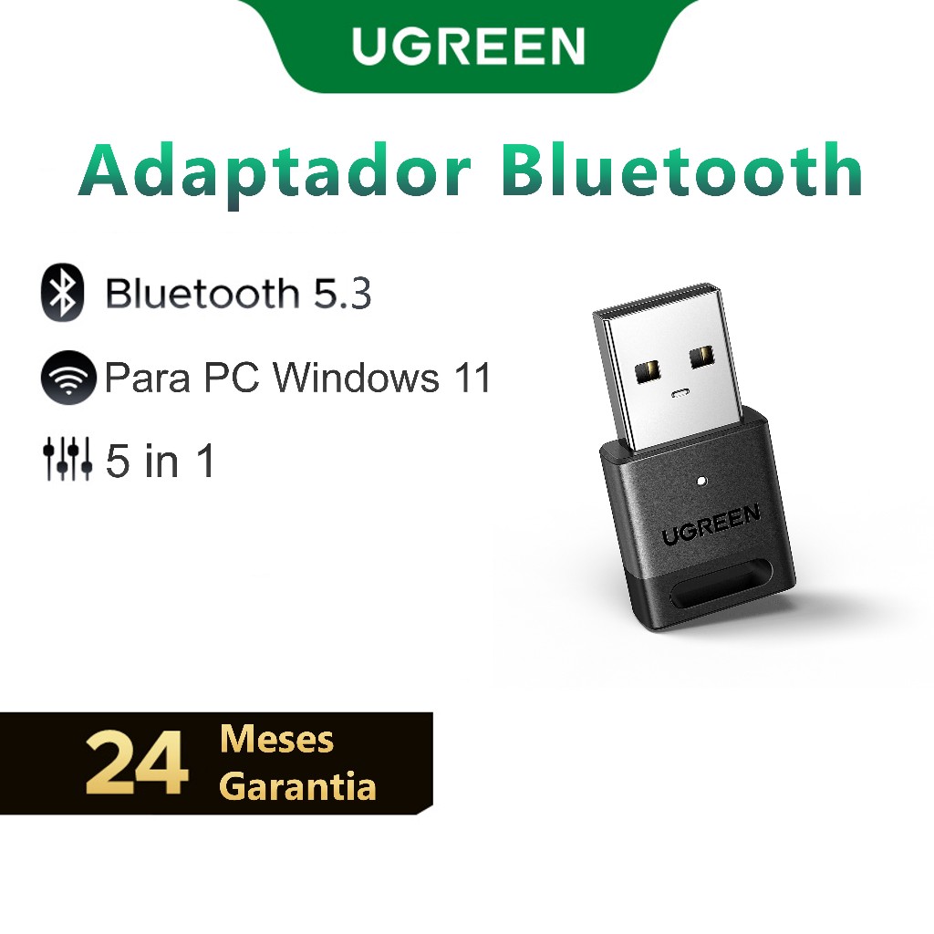 Adaptador Receptor Ugreen USB Bluetooth 5.4 Transmissor Edr Dongle — Áudio e Fones