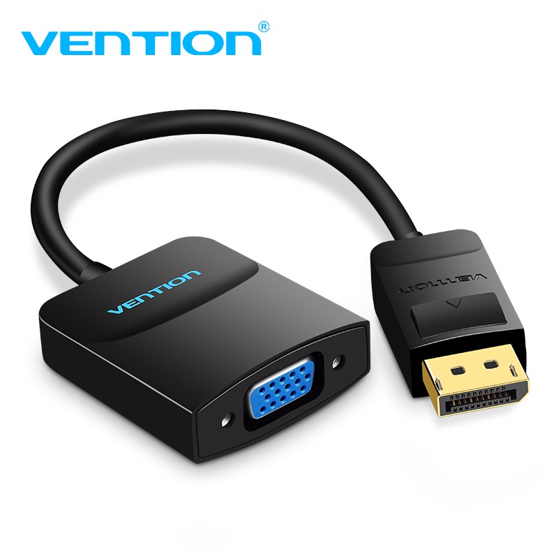 Adaptador Vention DisplayPort Macho para Vga Fêmea Revestido em Ouro