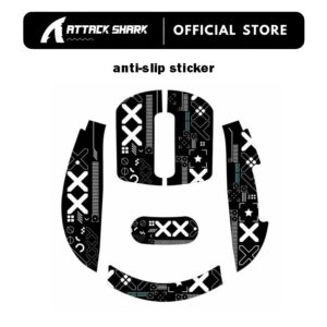 Adesivo Antiderrapante Attack Shark Mouse Preto E Branco
