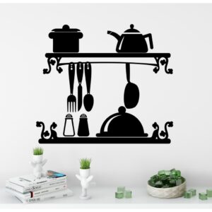 Adesivo Decorativo Parede Cozinha Utensilios Panelas Bule
