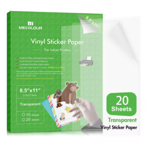 Adesivo Vinil Transparente A4 165g Impressora Jato De Tinta 20 Folhas
