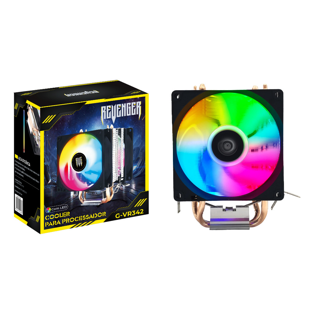 Air Cooler Fan Processador Duplo PC Cpu Intel Amd Knup