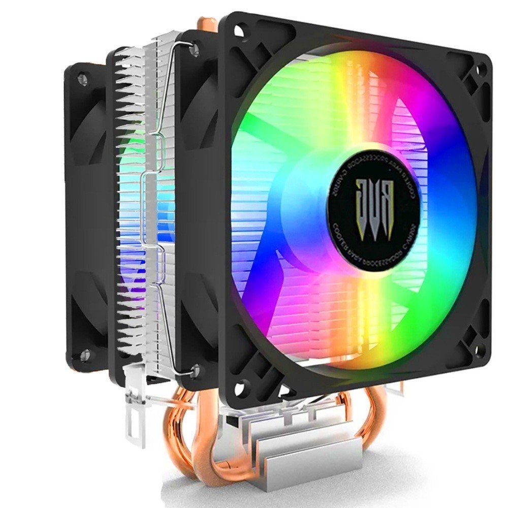 Air Cooler Processador Duplo Pc Cpu Rgb Intel Amd Xeon Universal — Informática