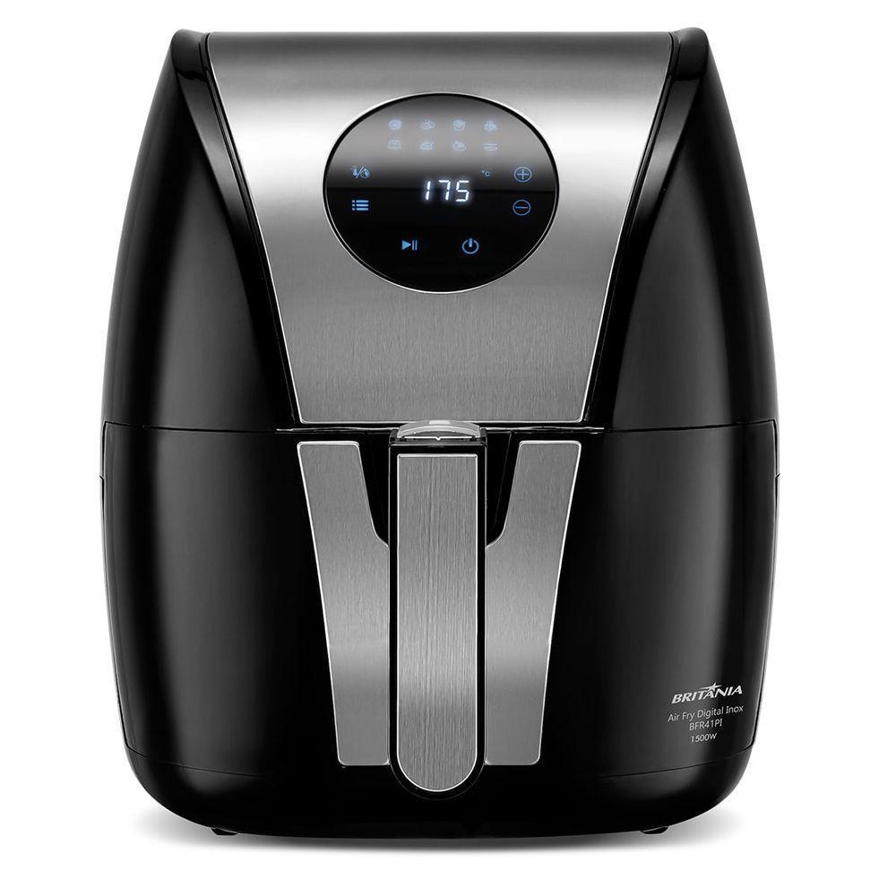 Air Fryer Britânia 5L Antiaderente Digital Inox 1500W BFR41PI 110V