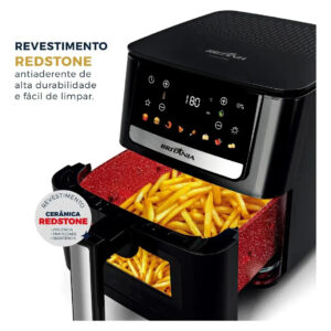 Air Fryer Britânia 6,5L 1700W 8 Funções Painel Digital Redstone BAF65A — Eletroportáteis