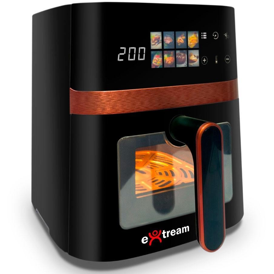 Air Fryer Fritadeira Elétrica Digital Extream 5,5L Preto e Cobre — Eletroportáteis