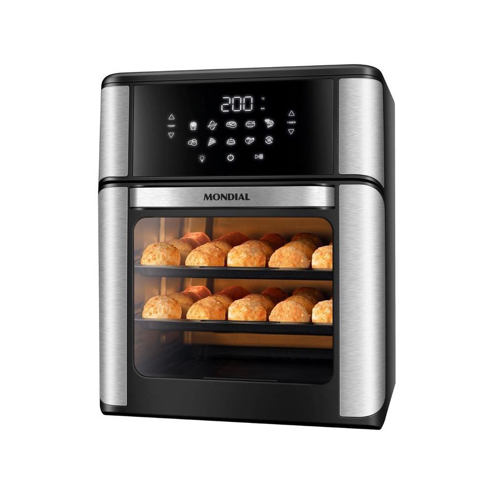 Air Fryer Mondial Forno Oven Preto e Inox 12L