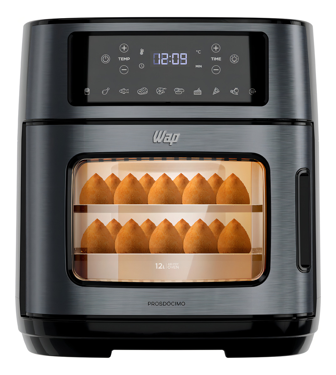 Air Fryer Oven 12L Wap 10 Funções Pré-Programadas Dois Andares — Eletroportáteis