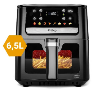Air Fryer Philco 6,5L Visor Glass e Redstone 1700W PAF65A