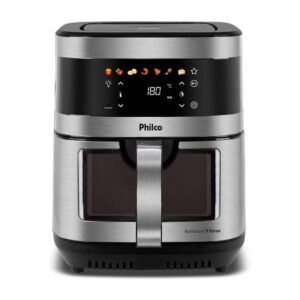 Air Fryer Philco 9L Visor Glass Painel Digital PAF90C 220V