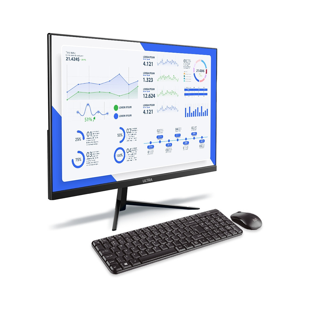 All in One, Windows 11 Home, 23,8 Pol. Full HD, Intel Core i3, 4GB — Informática