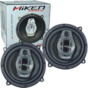 Alto Falante Hiken HN 4 Pol 130W Rms Triaxial 4R Preto Kit Duplo Som