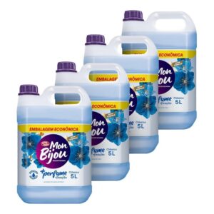 Amaciante Mon Bijou Azul Perfume 5 Litros Embalagem com 4 Unidades — Perfumes