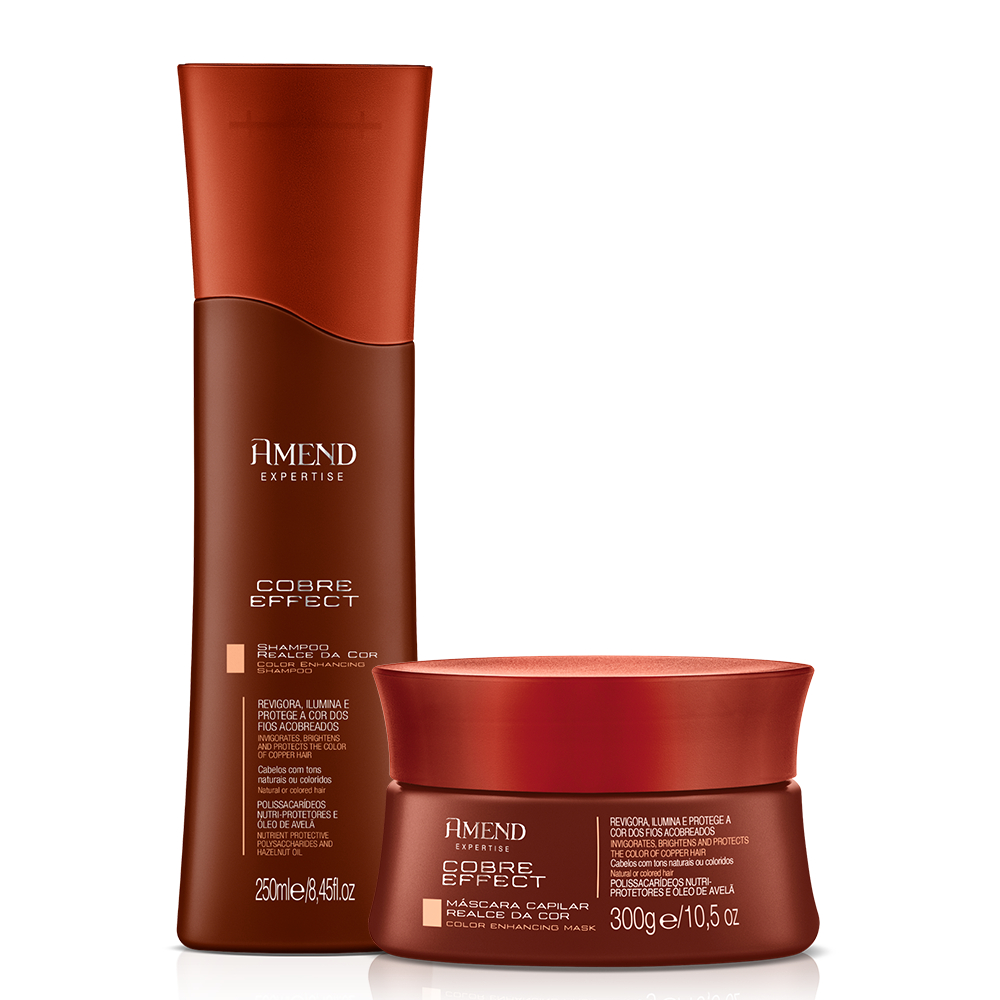 Amend Kit Cobre Effect Shampoo 250ml Mascara 300g — Cabelos