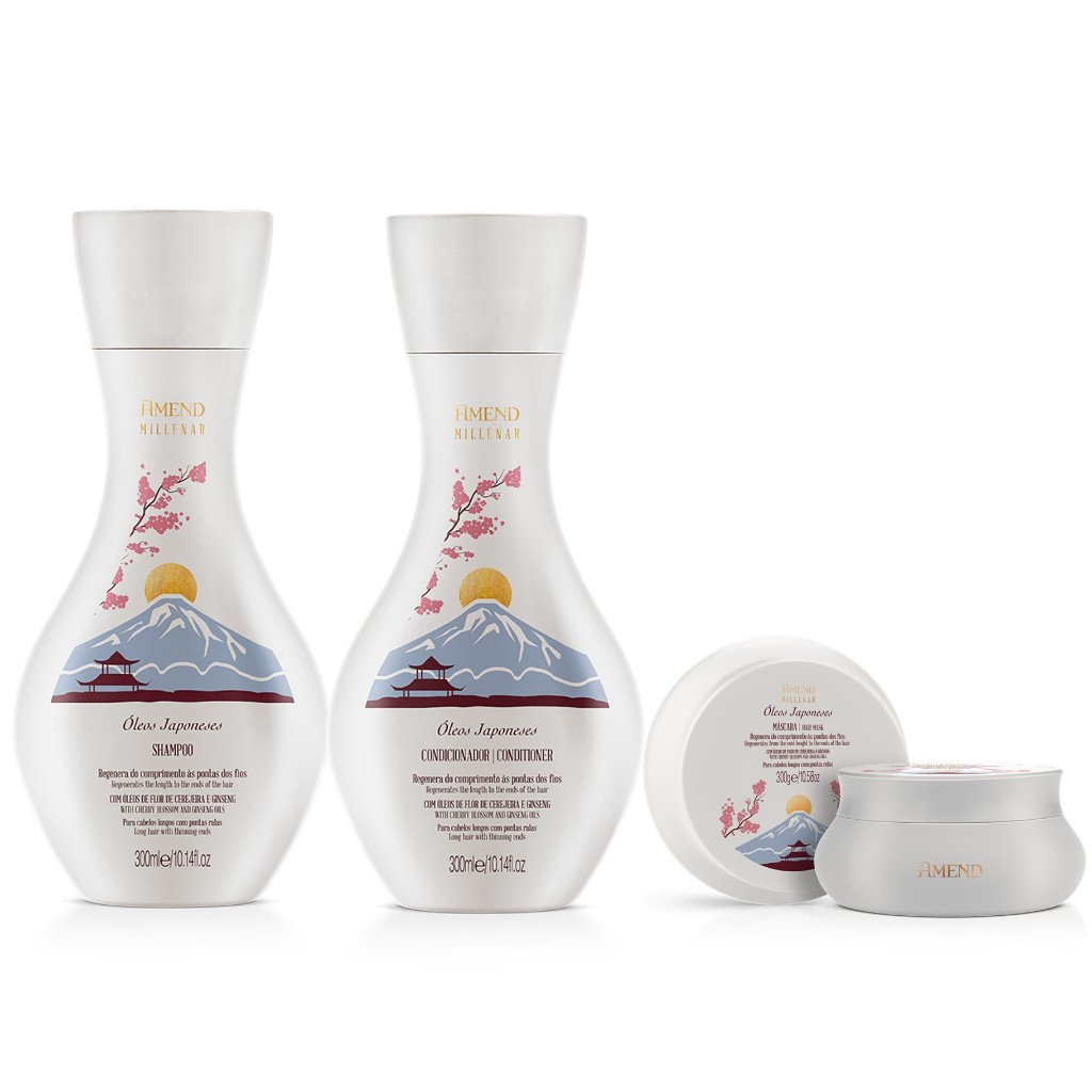 Amend Millenar Kit Óleos Japoneses Shampoo e Condicionador 300ml