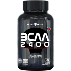 Aminoácido Bcaa 2400mg 30 Tabletes Caveira Preta Black Skull